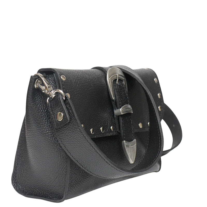 leather bag handmade black 1