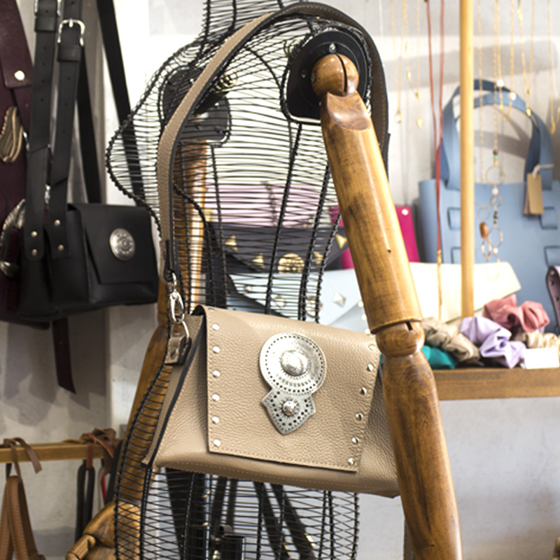 small leather bag
