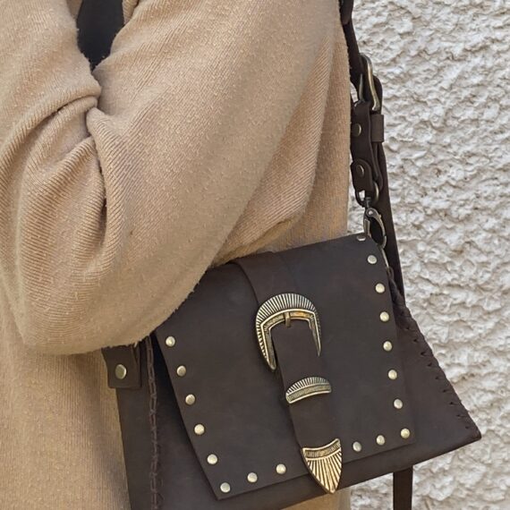 Δερμάτινη Χειροποίητη Τσάντα Ώμου / Χιαστί Philipposleather