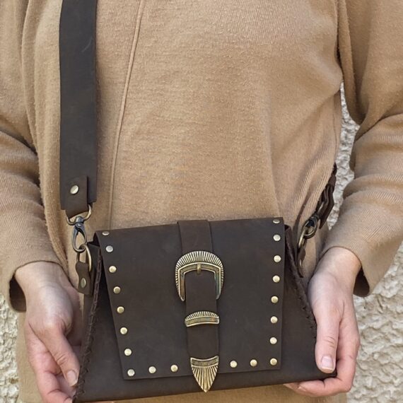 Δερμάτινη Χειροποίητη Τσάντα Ώμου / Χιαστί Philipposleather