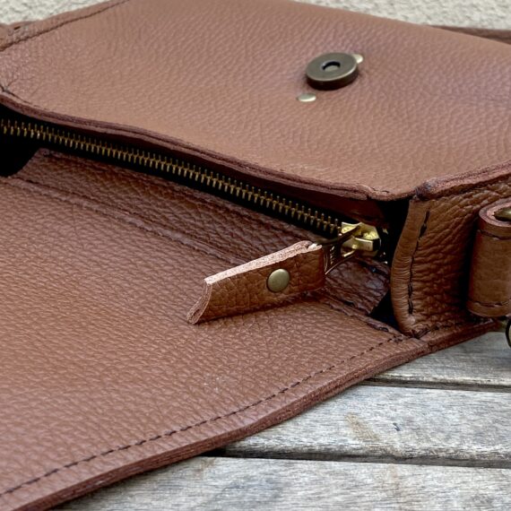 Δερμάτινη Χειροποίητη Τσάντα Ώμου / Χιαστί Philipposleather