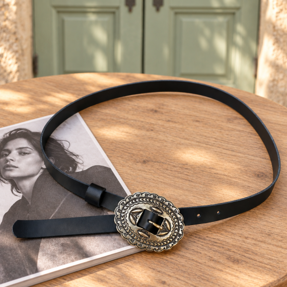 Χειροποιήτη Δερμάτινη Γυναικεία Ζώνη Antique Philipposleather