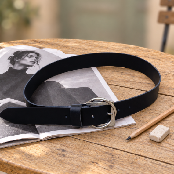 Χειροποιήτη Δερμάτινη Γυναικεία Ζώνη Silver Philipposleather