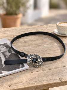 Χειροποιήτη Δερμάτινη Γυναικεία Ζώνη Silver Philipposleather